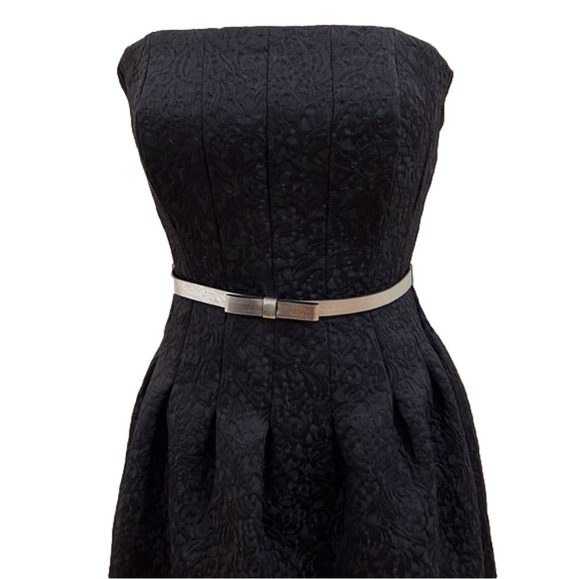 ⭐️ New H&M Black Dress Strapless Straps Size 8 - Picture 2 of 10